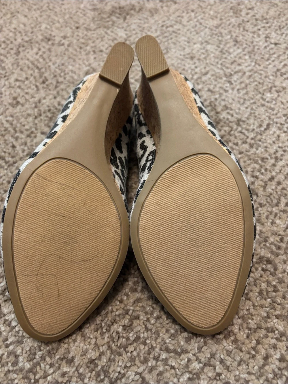 Sociology Women's Leopard-Print Round Toe Wedges 7.5